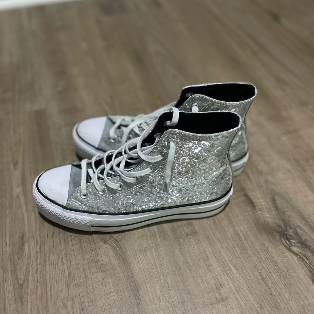 Converse Shimmering Silver High-Tops